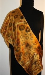 Leopard Spots Hand Painted Silk Scarf - photo 4