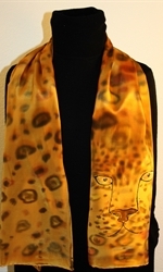 Leopard Spots Hand Painted Silk Scarf - photo 3