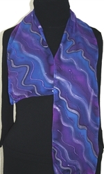 Lavender Creek Hand Painted Silk Scarf in Purple and Lavender - photo 3