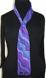 Lavender Creek Hand Painted Silk Scarf in Purple and Lavender - photo 2