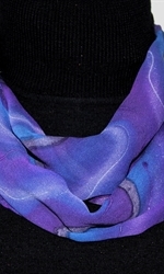 Lavender Creek Hand Painted Silk Scarf in Purple and Lavender - photo 1