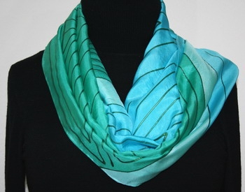 turquoise silk scarf