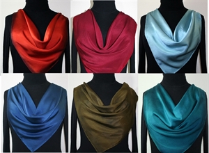 Silk Scarf Monochromatic Hand Painted Bandanna Shawl SELECT YOUR COLOR, by Silk Scarves Colorado. Square 25x25 inches