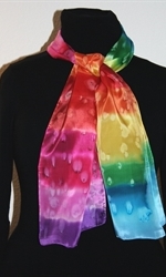 Rainbow-Colored Silk Scarf  - photo 1