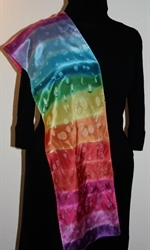 Rainbow-Colored Silk Scarf  - photo 3