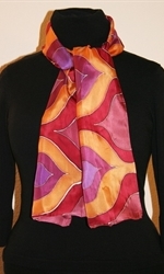 Silk Scarf with Moroccan-Inspired Shapes - photo 1