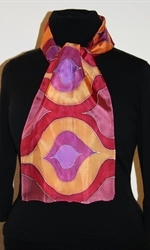 Silk Scarf with Moroccan-Inspired Shapes - photo 3