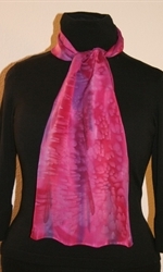Multicolored Silk Scarf in Punk and Purple - photo 2