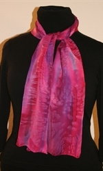 Multicolored Silk Scarf in Punk and Purple - photo 3