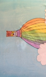 Silk Scarf with Hot Air Balloons - photo 2 	 