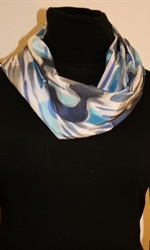 Blue and Silver Silk Scarf - photo 4